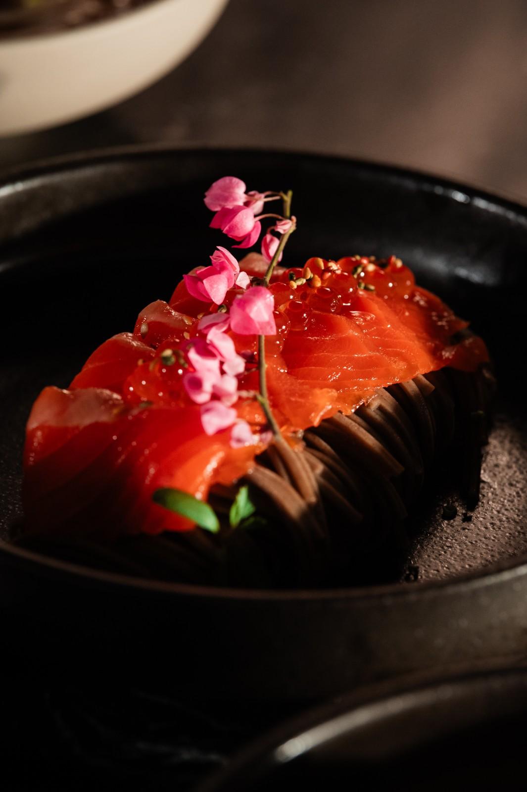 Soba Truffle Soy With Salmon
